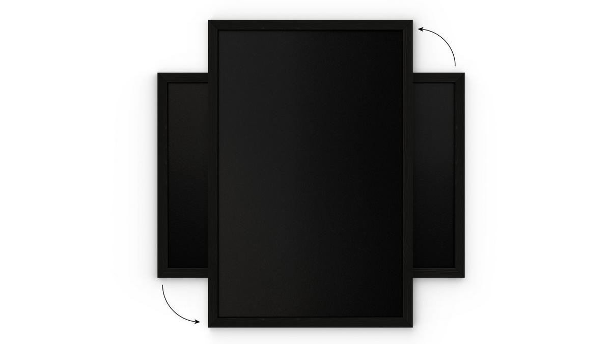 KREIDETAFEL 60x40 cm mit Schwarz ECO-Holzrahmen - Schwarz, Holz (60/40/2cm) - ALLboards