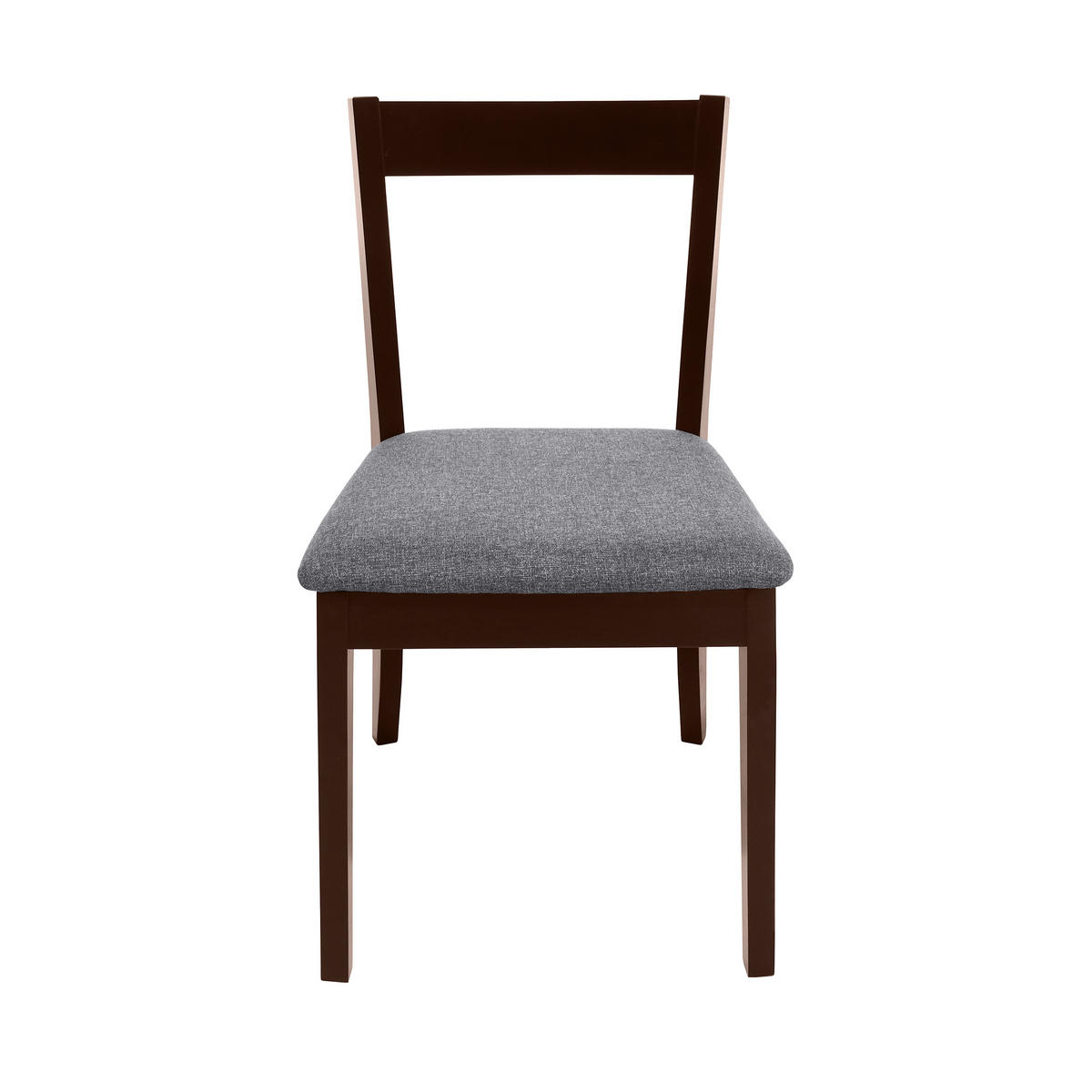 STUHL Moden mit wengefarbenen Holzbeinen, Polsterstuhl, Dunkelgrau - Wengefarben/Dunkelgrau, Holz (45/84/45cm) - Beautysofa