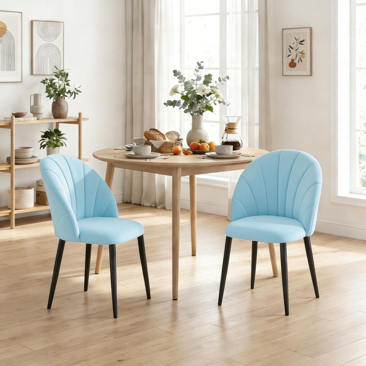 STÜHLE Blau 2 Stück - Blau, Naturmaterialien (52/79/55cm) - GiPP