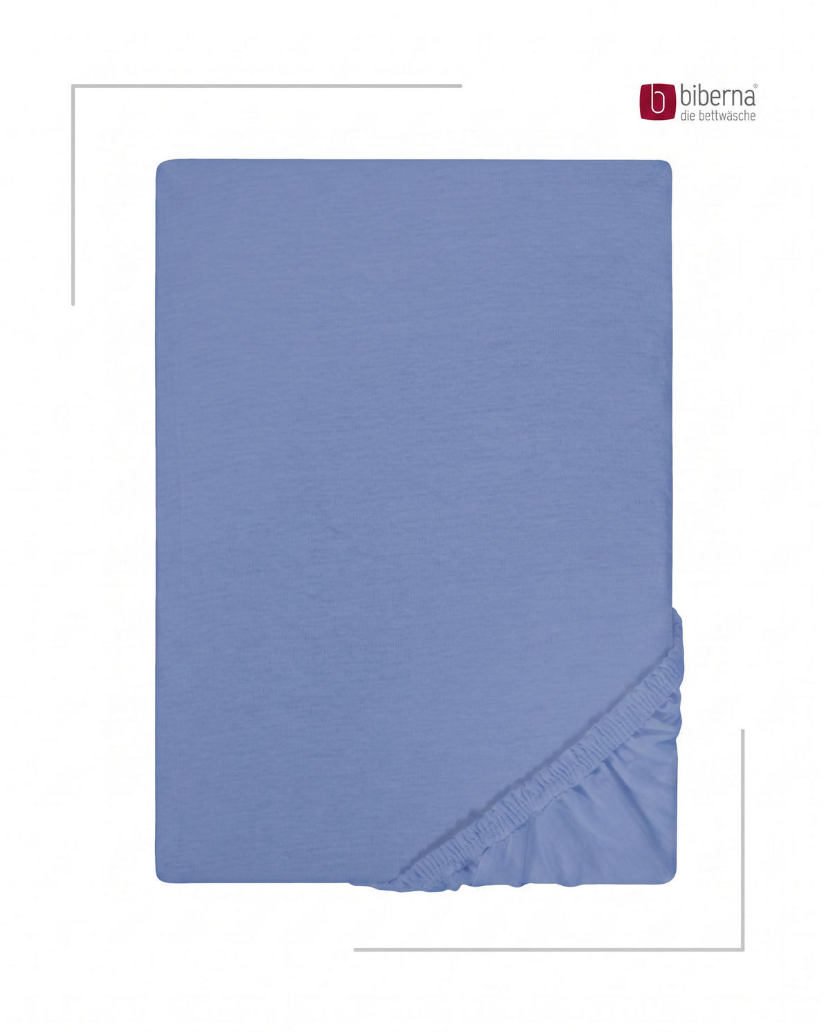 SPANNBETTTUCH Basic Jersey blau, 140x200 cm - 160x200 cm - Blau, Textil (160/200cm) - biberna