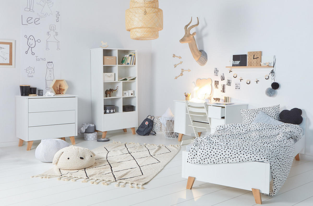 DETSKÁ POSTEĽ Zara 200/90 - biela, kompozitné drevo (90/200cm) - RAUMHIRSCH FURNITURE