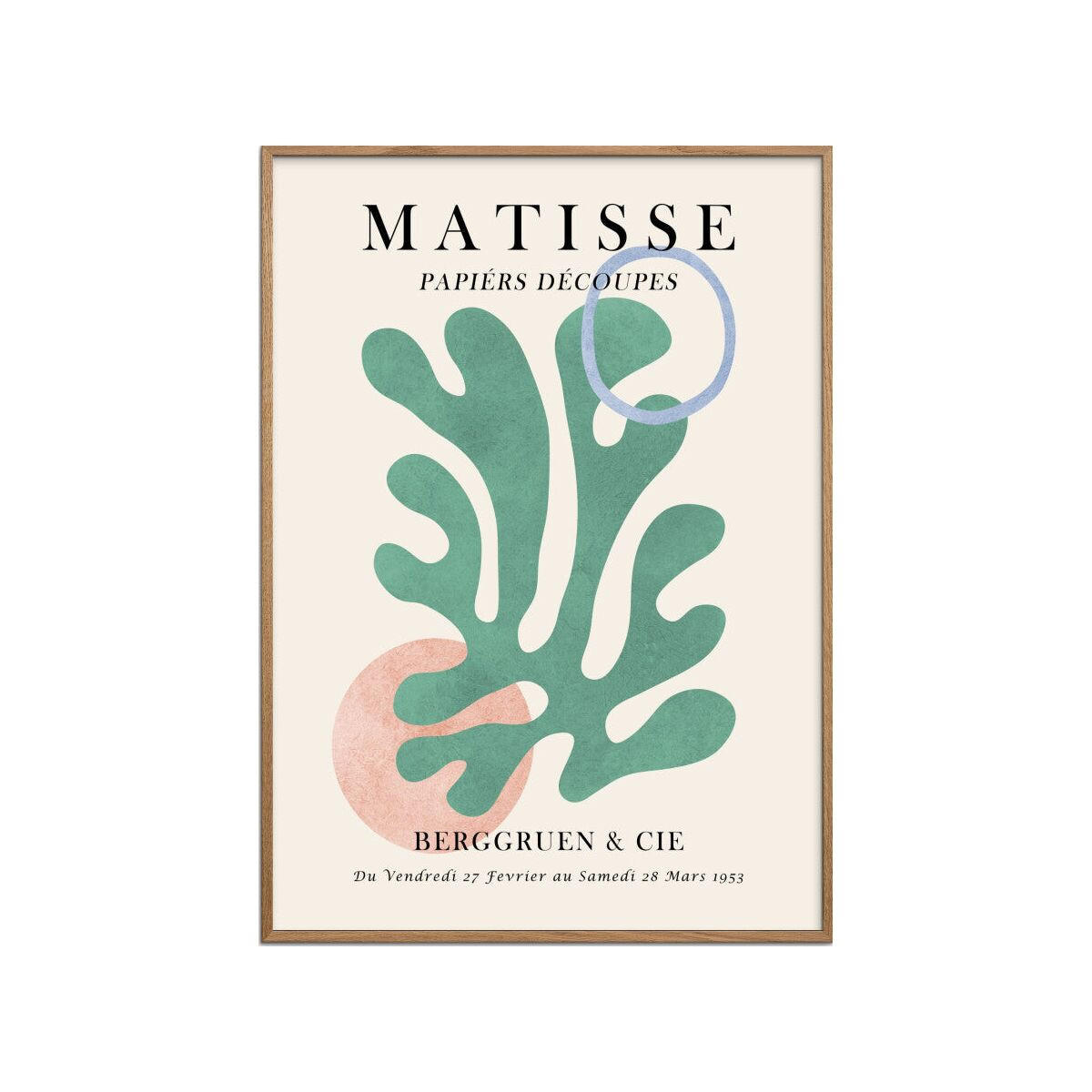 POSTER mit Rahmen Vitor Costa - Matisse floral Poster 6 - Eichefarben/Multicolor, Holz/Papier (70/100cm) - Poster&Frame