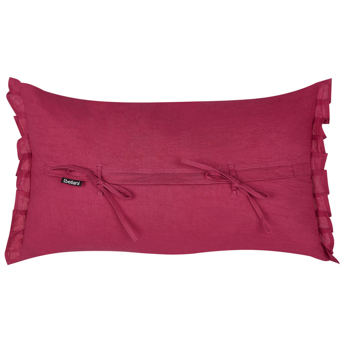 DEKOKISSEN 2er-Set Burgunderrot 45/30 cm Sassafras - Rot, Textil (45/30cm) - Beliani