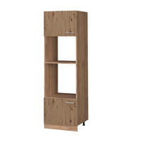MIKROWELLENSCHRANK R-Line Artisan-Eiche 60 cm - Honigeiche/Eiche Wotan, Holzwerkstoff (60/206.8/57.2cm) - Vicco