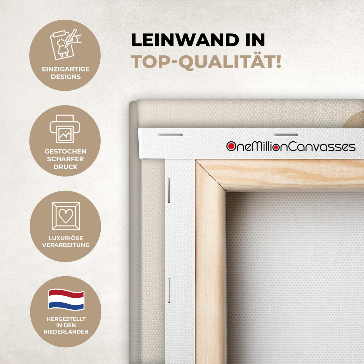 SLIKA NA PLATNU Japandi 30x20 cm - sivorjava, tekstil (30/20cm) - MuchoWow