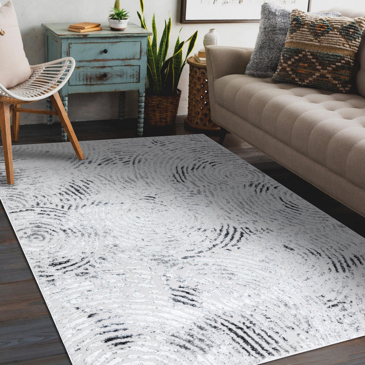 TEPPICH Mefe 280/370 cm - Grau, Textil (280/370cm) - rugsX