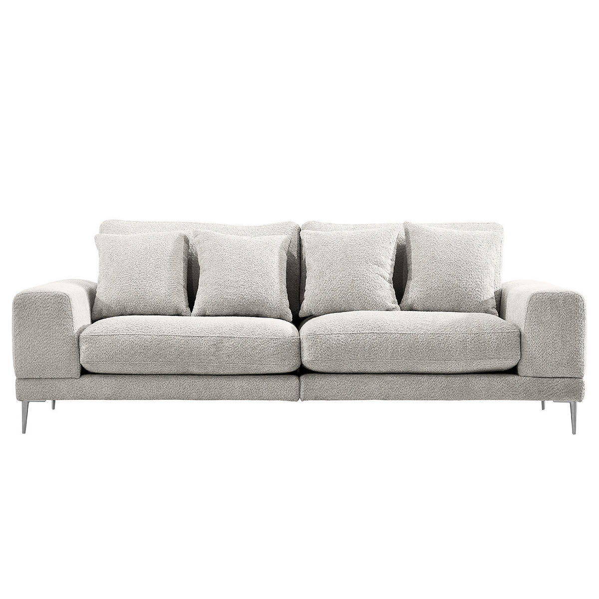 3-SITZER SOFA - Grau, Textil (243/92/103cm) - home24