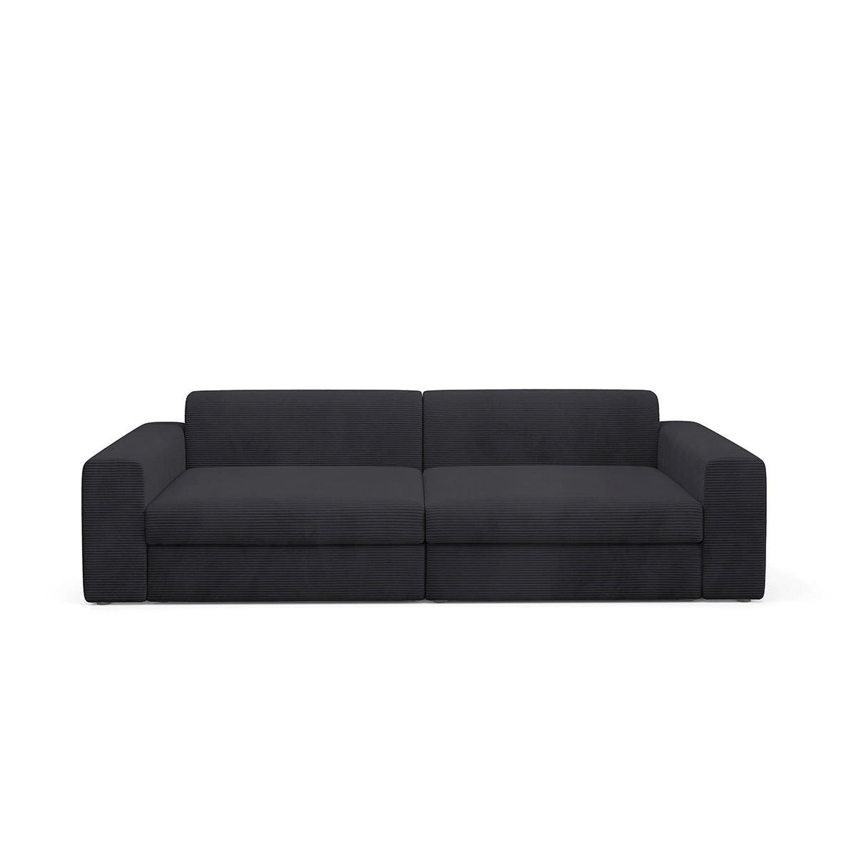 SOFA Paola 3 Sitzplätze Schwarz - Schwarz, Holz (272/86/120cm) - Petits-meubles
