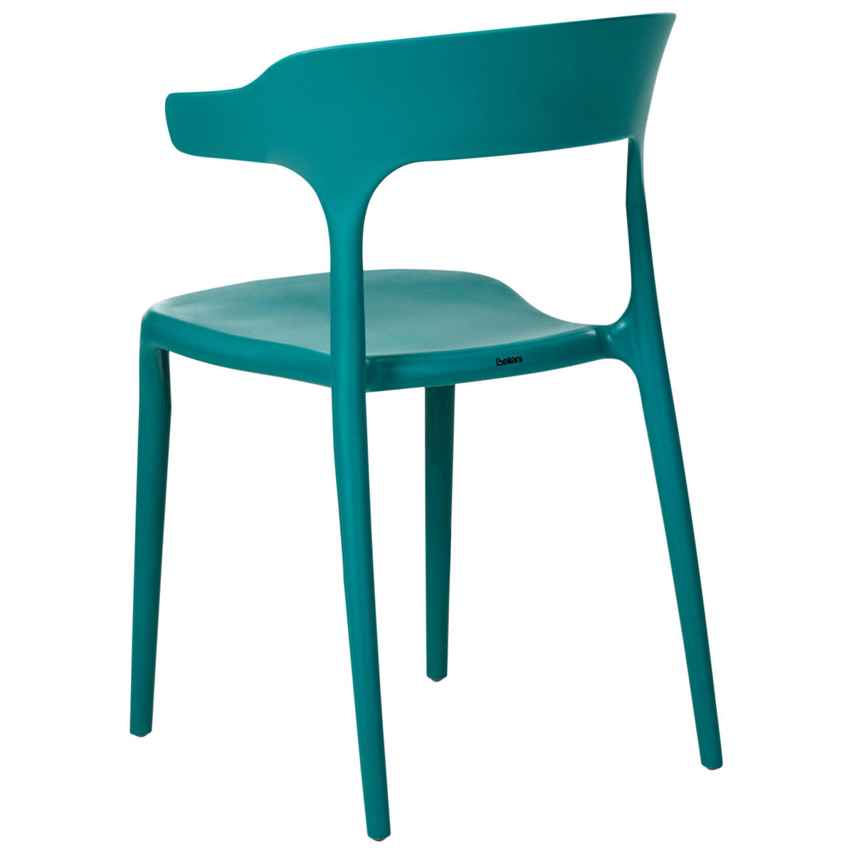 GARTENSTUHL 4er-Set Blaugrün Gubbio - Jadegrün, Kunststoff (50/76/49cm) - Beliani