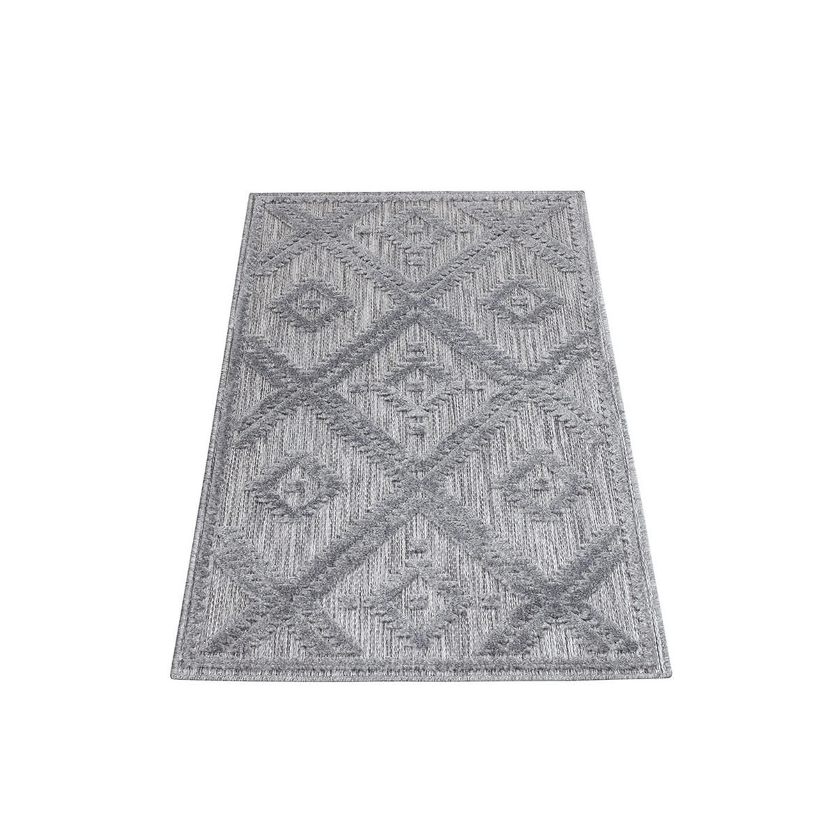OUTDOOR-TEPPICH Santorini 454 Anthrazit 80x150 cm - Anthrazit, Textil (80/150cm) - carpet city