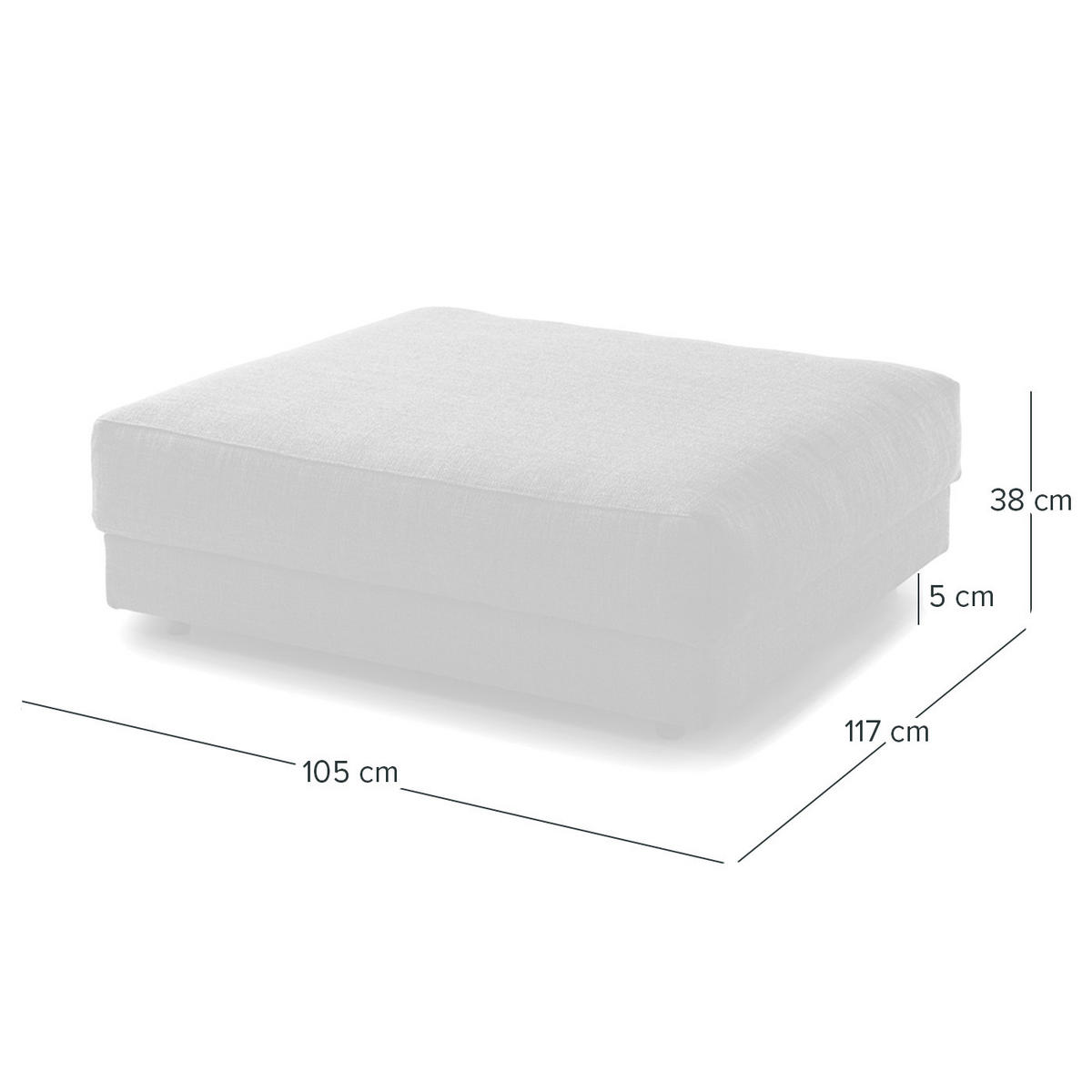 POLSTERHOCKER - Beige/Schwarz, Kunststoff/Textil (105/38/117cm) - home24