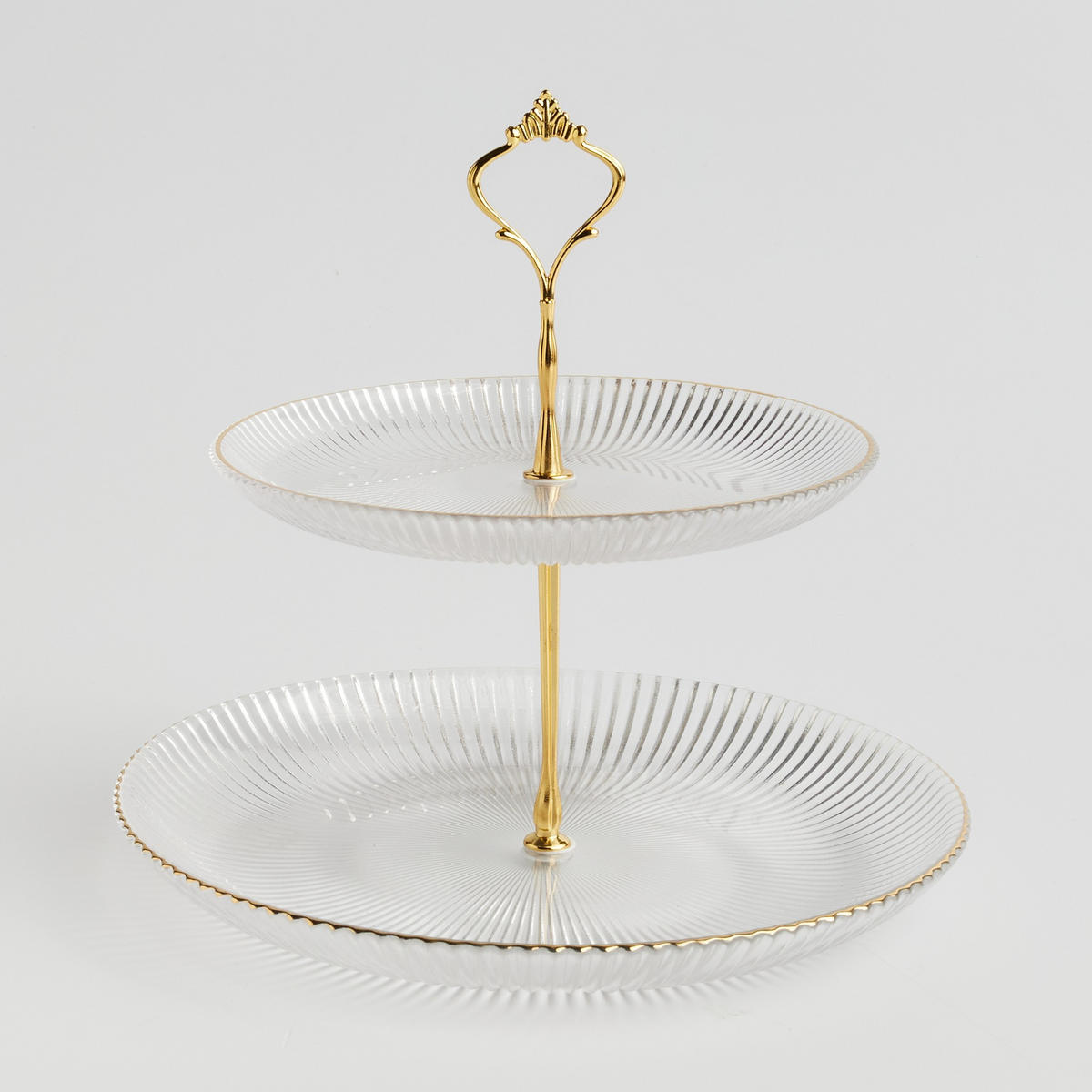 SERVIERPLATTE Riminis - Goldfarben, Glas (27/24/27cm) - home&you