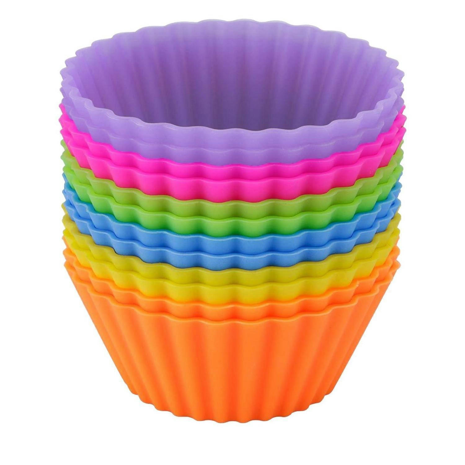 MUFFINFORM Silikon 12-teiliges Set 6 Farben - Multicolor, Kunststoff (4.5/3.5/7cm)