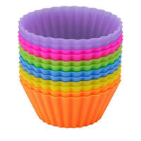 MUFFINFORM Silikon 12-teiliges Set 6 Farben - Multicolor, Kunststoff (4.5/3.5/7cm)