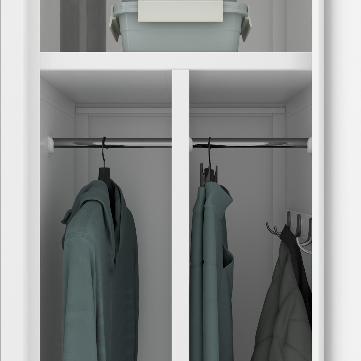 METALL-ARBEITSSCHRANK KACPER D600 - Weiß, Metall (80/180/60cm)