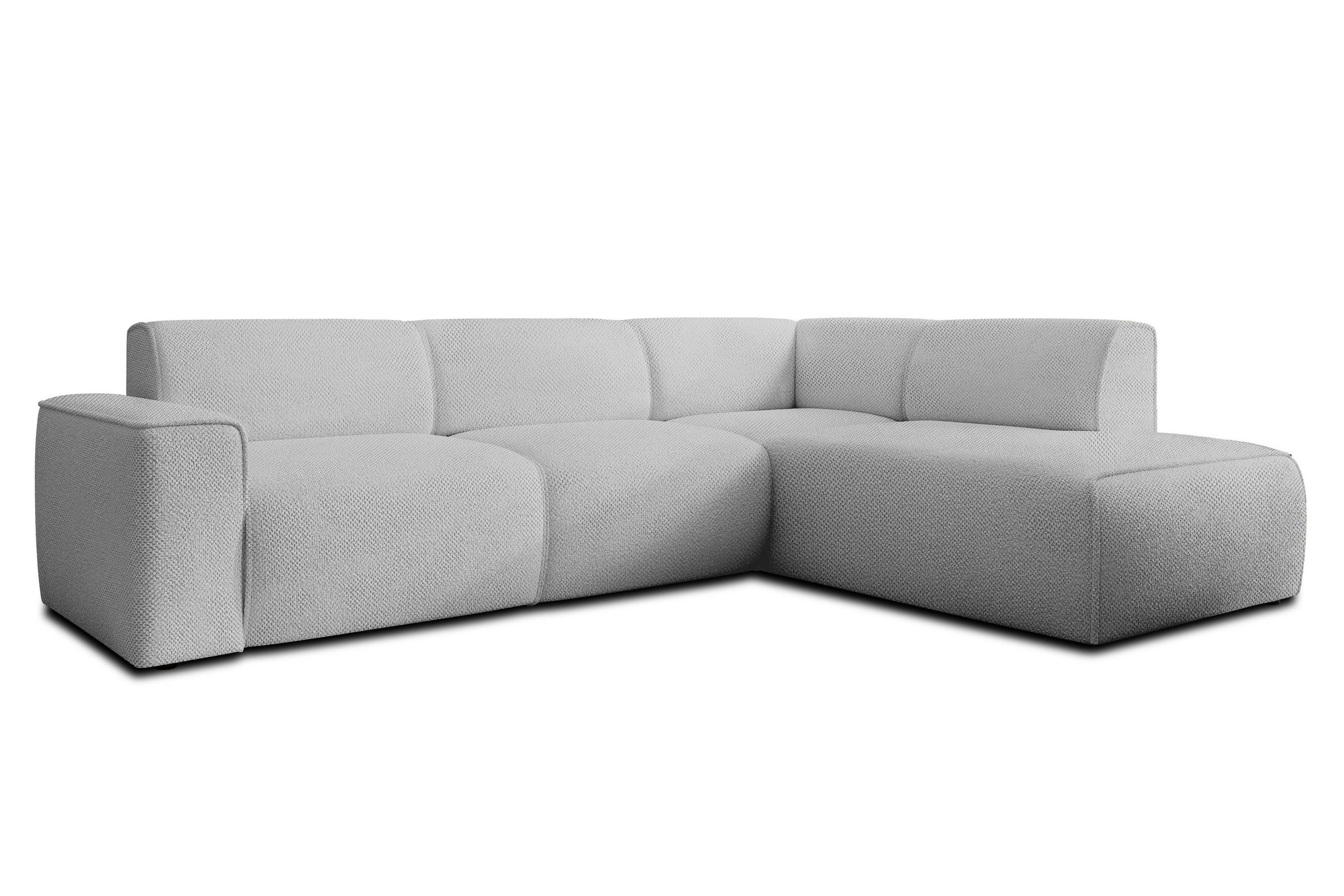 ECKSOFA L Form Didim Greige 292/220/78 cm – großes Sofa stilvoll & bequem R - Greige/Schwarz, Kunststoff/Textil (292/220cm) - AX Living