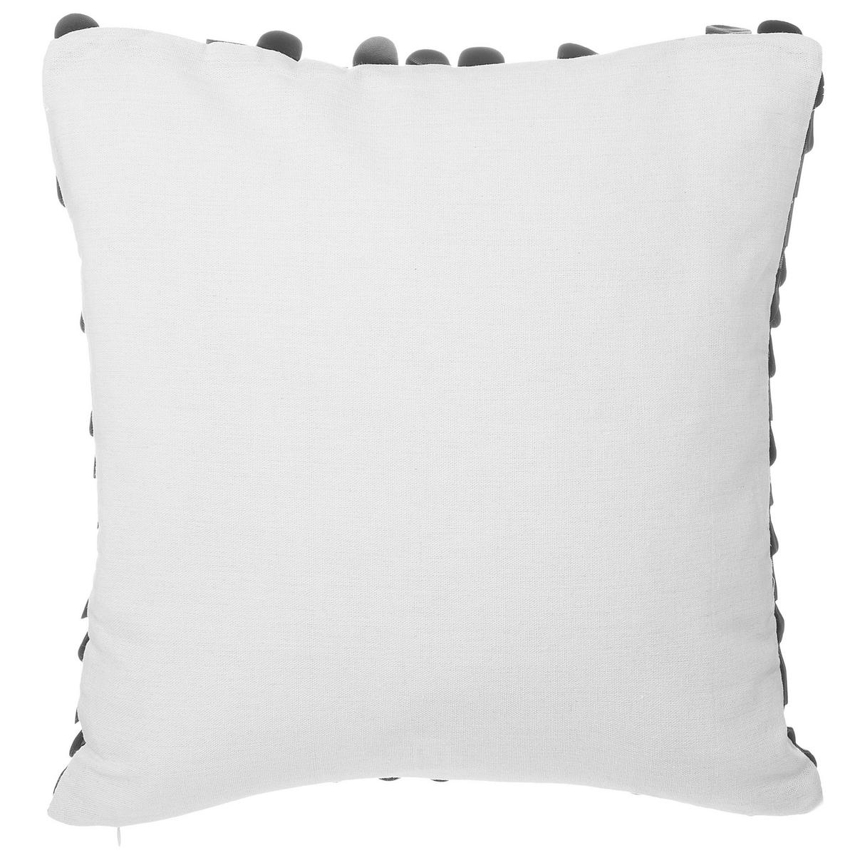 DEKOKISSEN 2er-Set Schwarz 45/45 cm Lobelia - Schwarz, Textil (45/45cm) - Beliani
