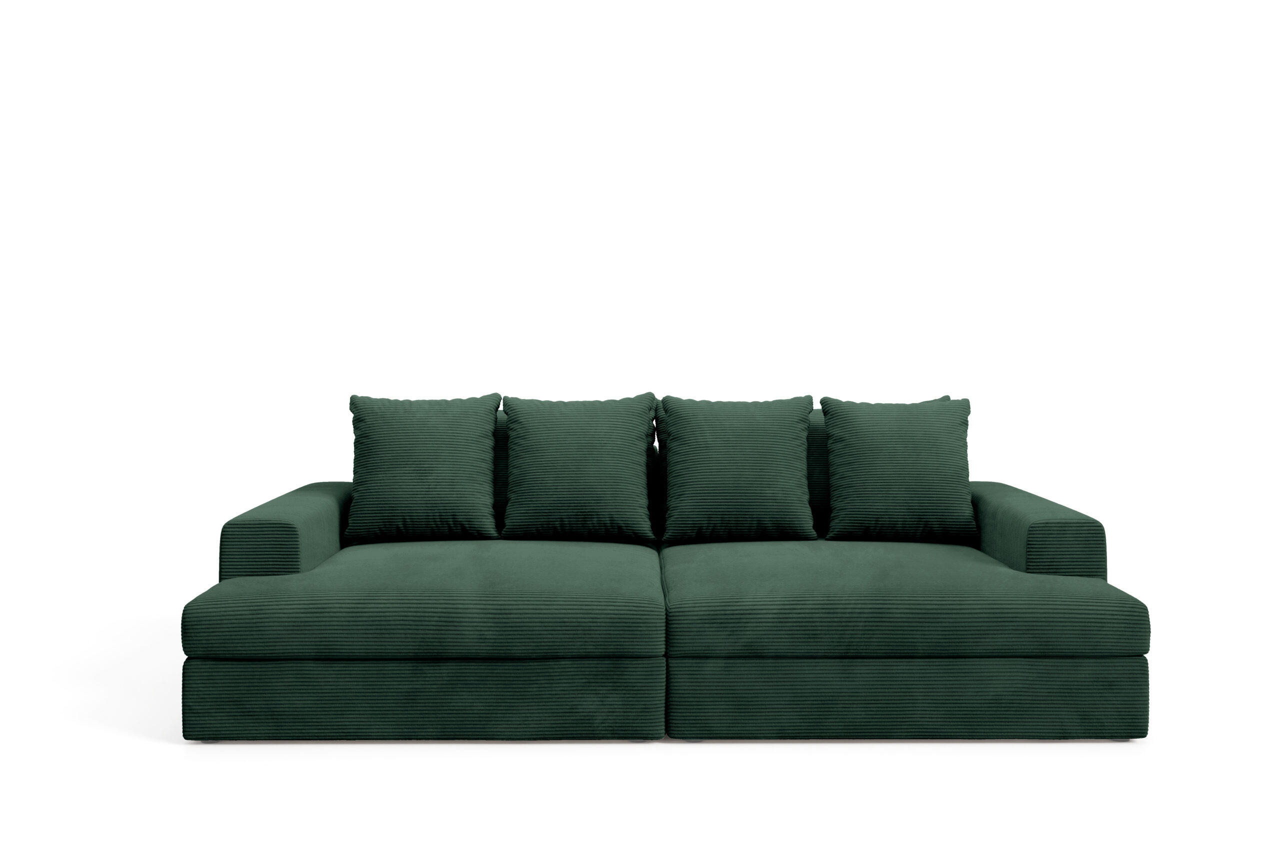 SOFA 4-Sitzer Cord Grün - Grün, Textil (167/42/272cm) - Furnisell