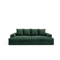 SOFA 4-Sitzer Cord Grün - Grün, Textil (167/42/272cm) - Furnisell