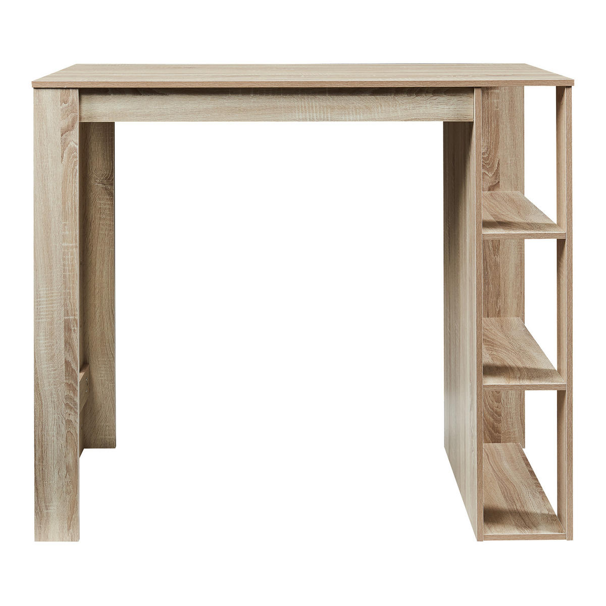 BAROVÝ STŮL Danderyd - barva dubu, kompozitní dřevo (60/120/105.5cm) - [en.casa]