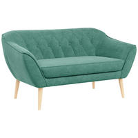 SOFA Pirs 2 Sitzer Strukture Grün - Braun/Grün, Holz/Textil (140/75/74cm) - MKS