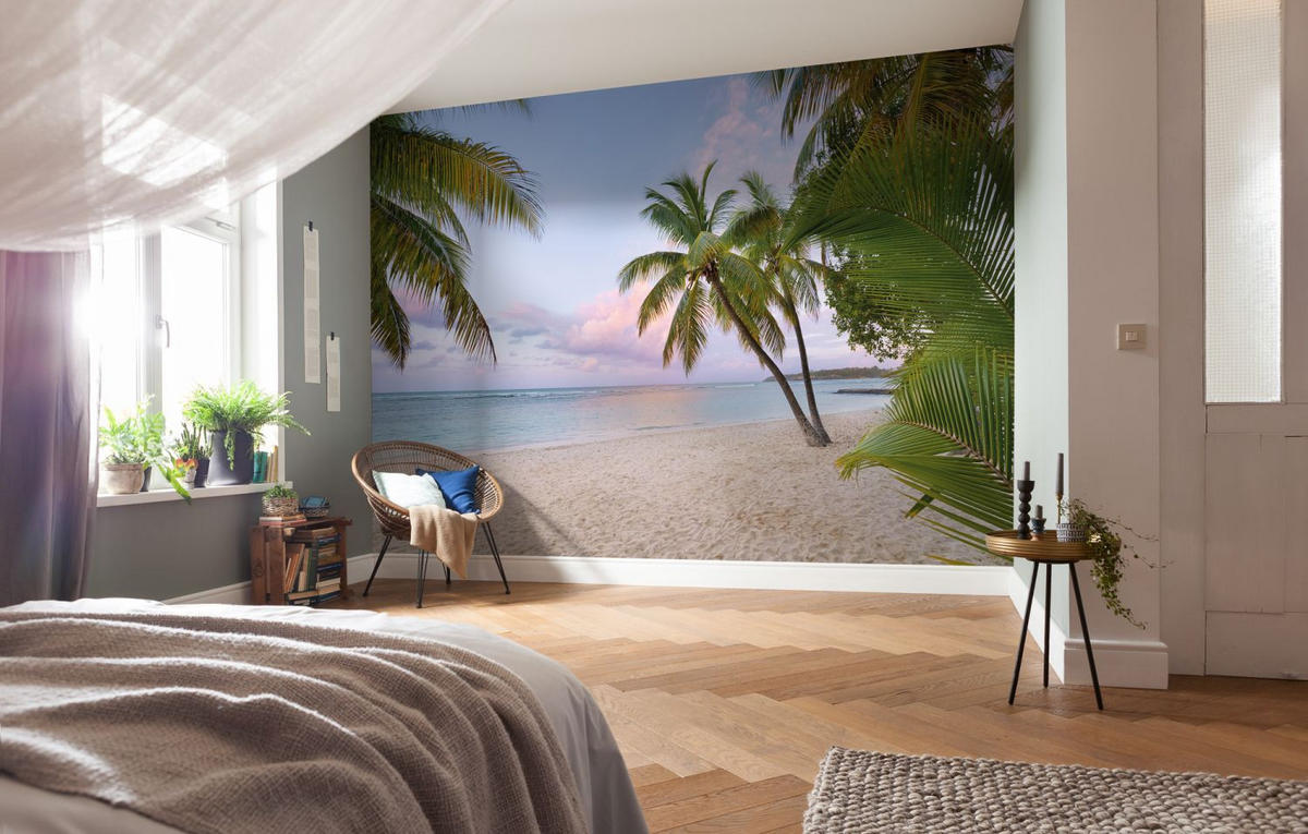 FOTOTAPETE Strand-Motiv 400 x 250 cm - Grün, Papier (400/250cm) - Sanders & Sanders