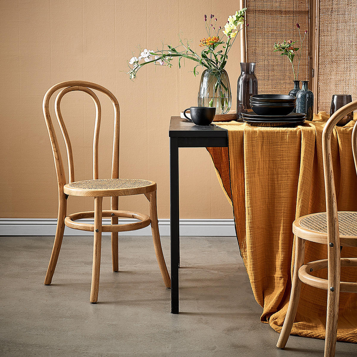 STUHL Wiener Melange - Braun, Naturmaterialien (40/90/49cm) - Butlers