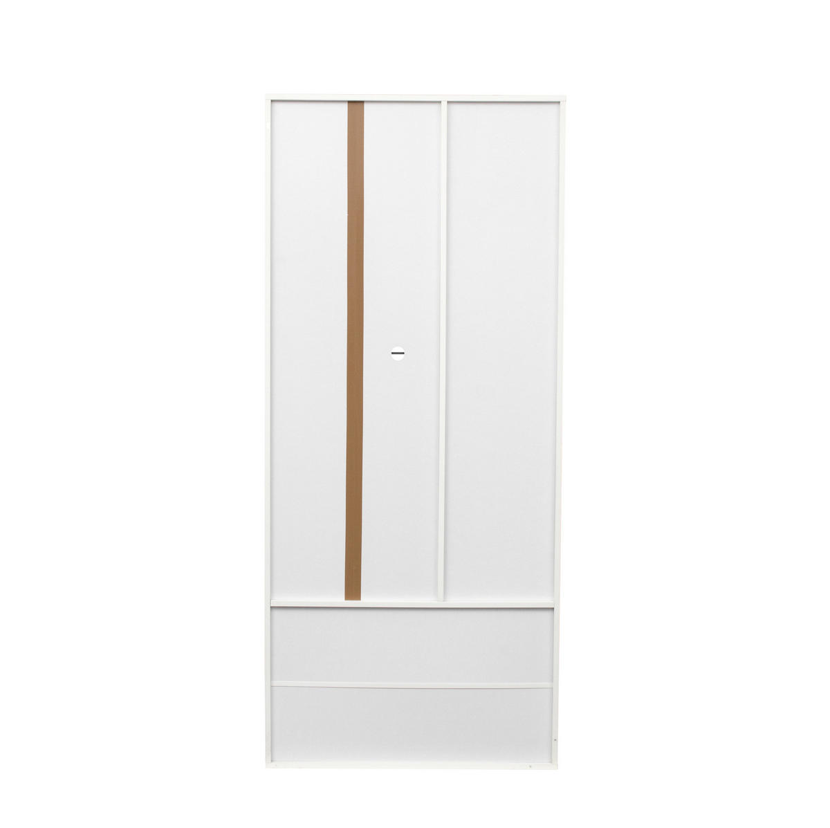 HIGHBOARD 59,5/35/182 cm in Weiß mit LED-Beleuchtung und Stauraum - Weiß, Holzwerkstoff (59.5/182/35cm) - Flora Grace