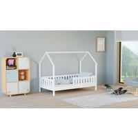 HAUSBETT 140x70 weiß - Weiß, Holzwerkstoff (70/140cm)