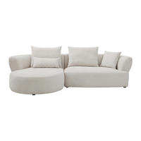 SOFA - 5 Personen - stoff - beige Cusava - Beige, Kunststoff/Textil (280/86/160cm) - Vente-Unique