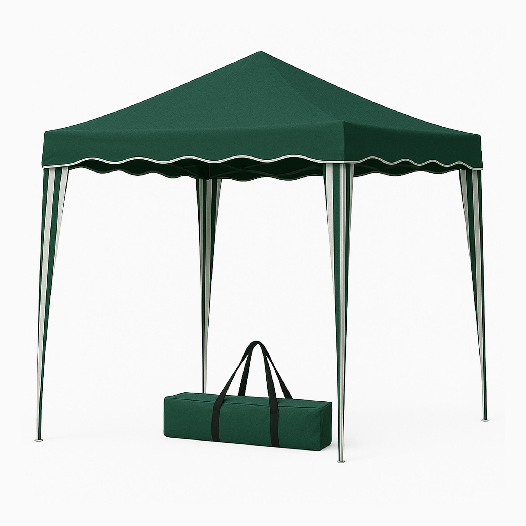FALTPAVILLON 3 x 3 m ( grün ), wetterfestes und UV-Beständigs Pavillon mit Tragetasche - Grün, Textil/Metall (300/250/300cm) - Bestlivings