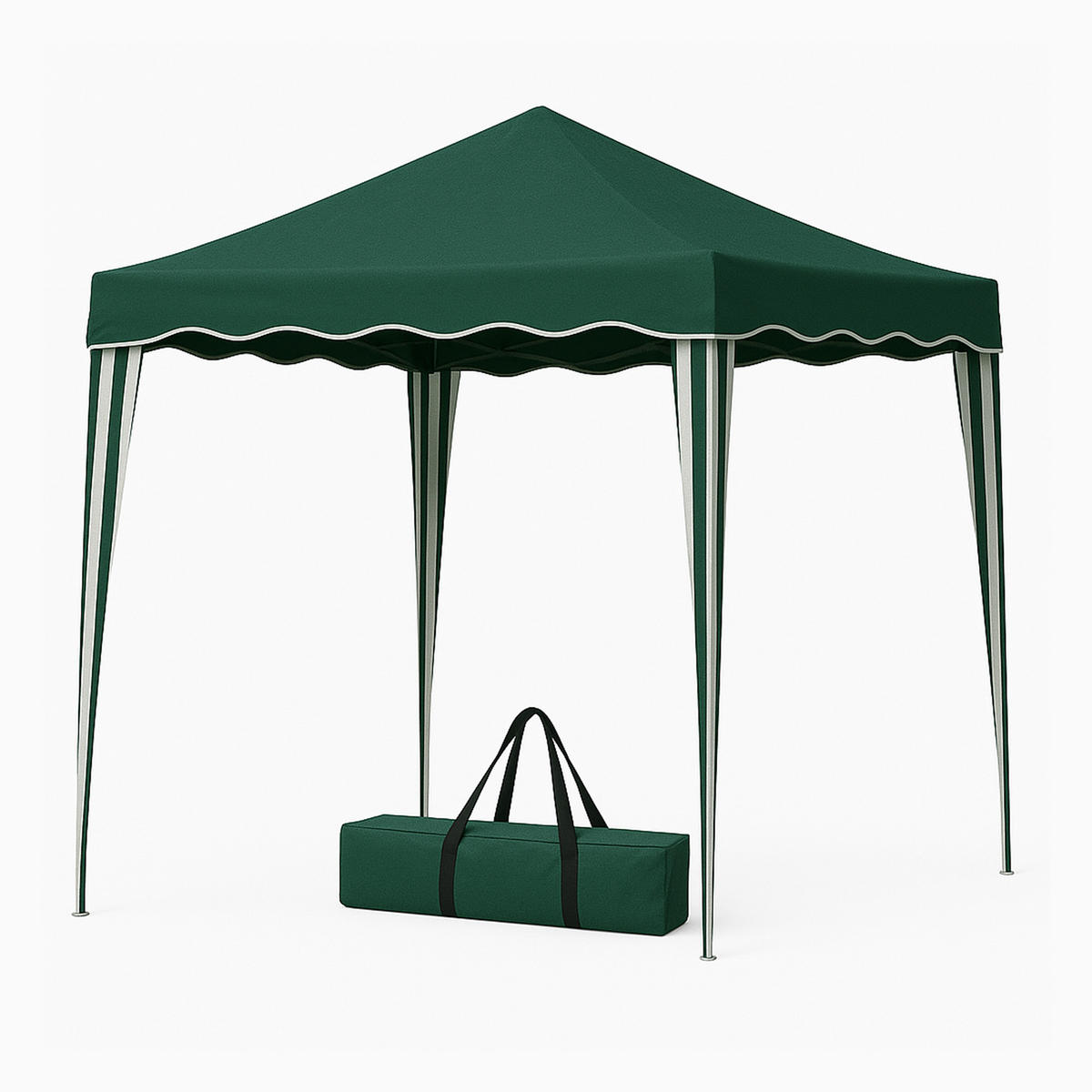 FALTPAVILLON 3 x 3 m ( grün ), wetterfestes und UV-Beständigs Pavillon mit Tragetasche - Grün, Textil/Metall (300/250/300cm) - Bestlivings