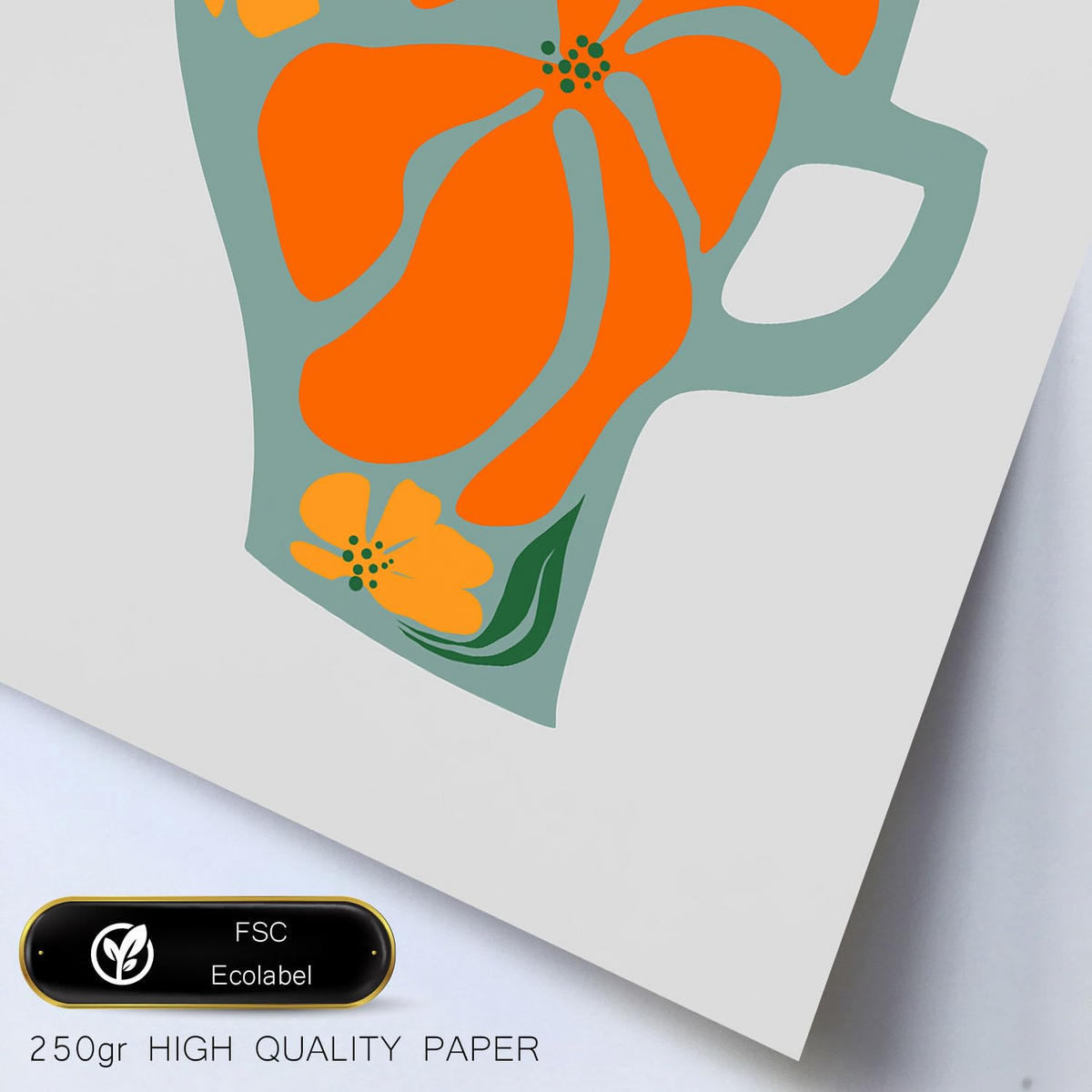 POSTER Set Mit 6 Deformierte Vase, abstraktes Blumenmuster Größe A3 & A4 Rahmenlos - Klar, Papier (29.7/1cm) - Nacnic