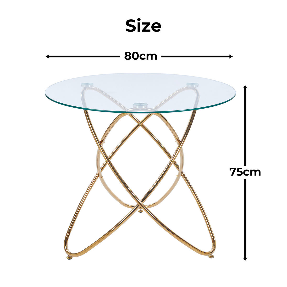 ESSGRUPPE DE-39336 5-teilig, mit 4 Samtstühlen Gold - Goldfarben, Metall (80/75/80cm) - ComfortXL