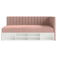 JUGENDBETT Ventrio Hellrosa Easy-Clean-Samtbezug 90x200 cm - Hellrosa, Kunststoff/Textil (90/200cm) - Selsey