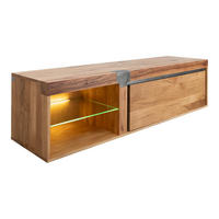 TV-BOARD Wildeiche / Zerreiche 180x48x50 natur geölt NEW AMSTERDAM #02 - Naturfarben, Holz (180/50/48cm) - Massivmoebel24