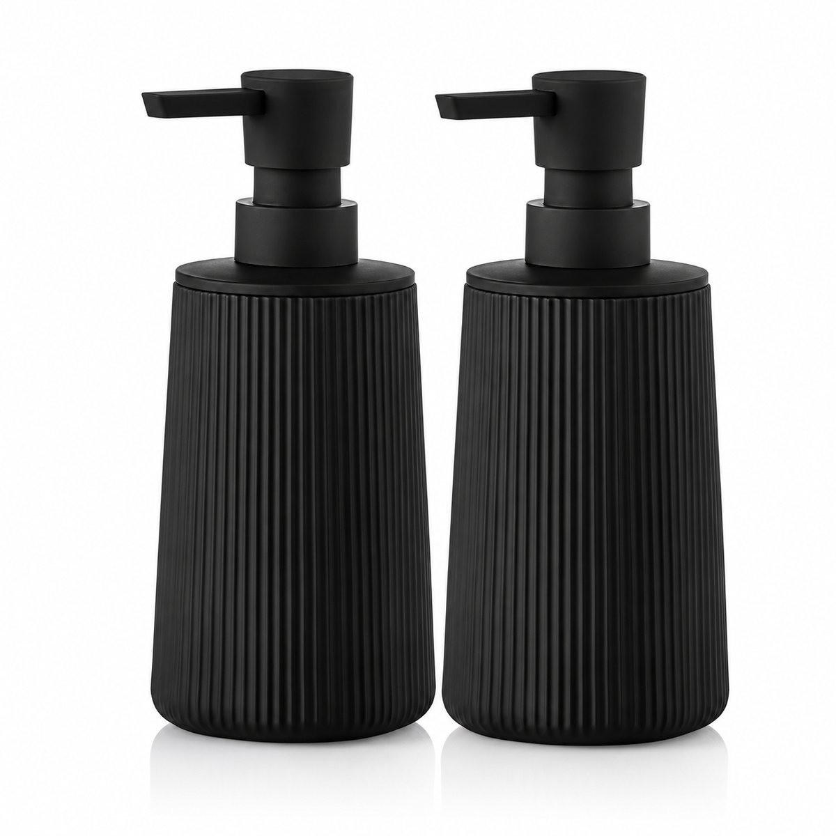SEIFENSPENDER 2er-Set Schwarz - Schwarz, Kunststoff (7/17.5/7cm) - MCBOSON
