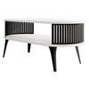 COUCHSITCH Roenni Oval - Schwarz/Weiß, Holzwerkstoff/Metall (100/50/44cm) - MIRJAN24