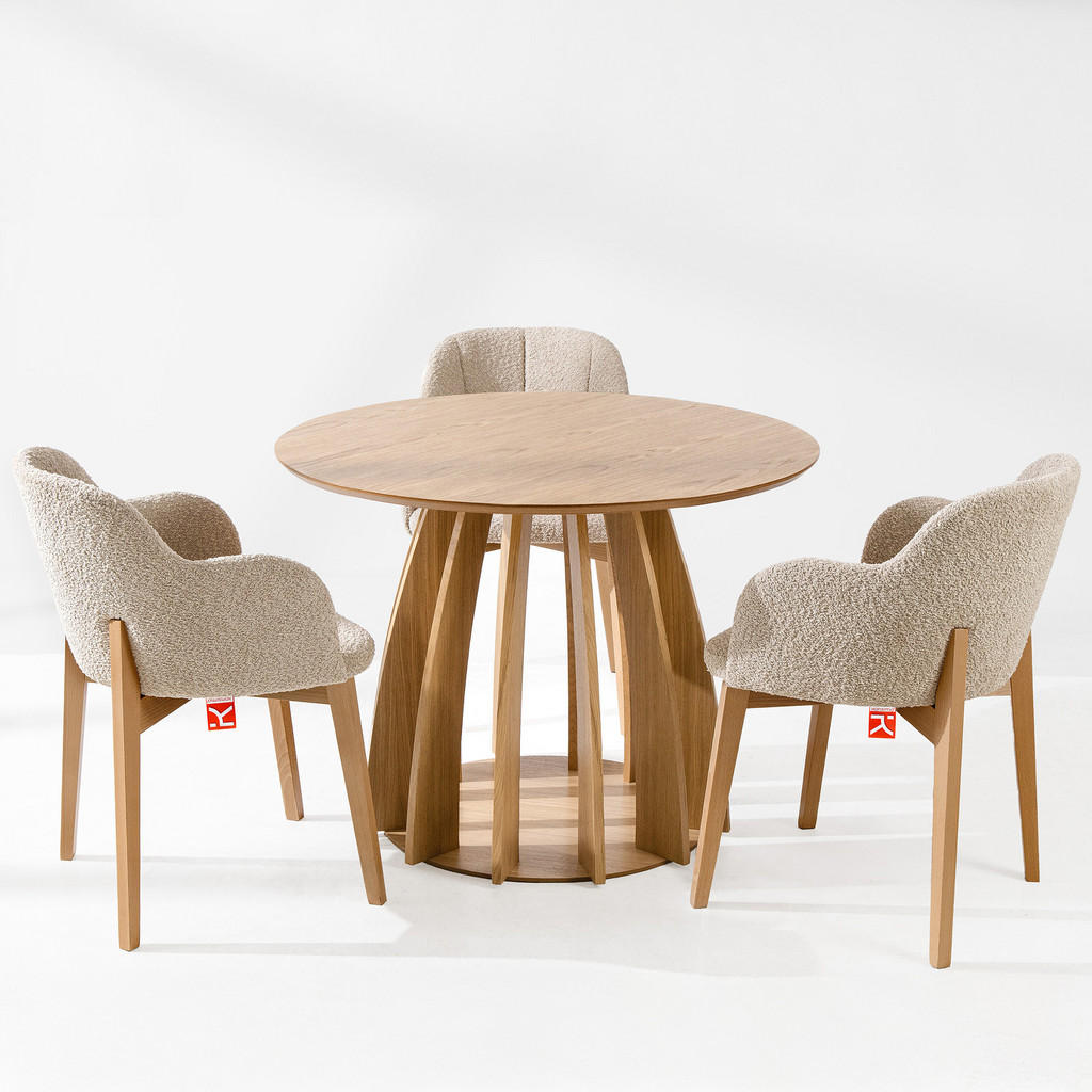 Thumbnail - Konsimo® Esstisch, Eiche, Holzwerkstoff, 100x75x100 cm, Esszimmer, Tische, Esstische