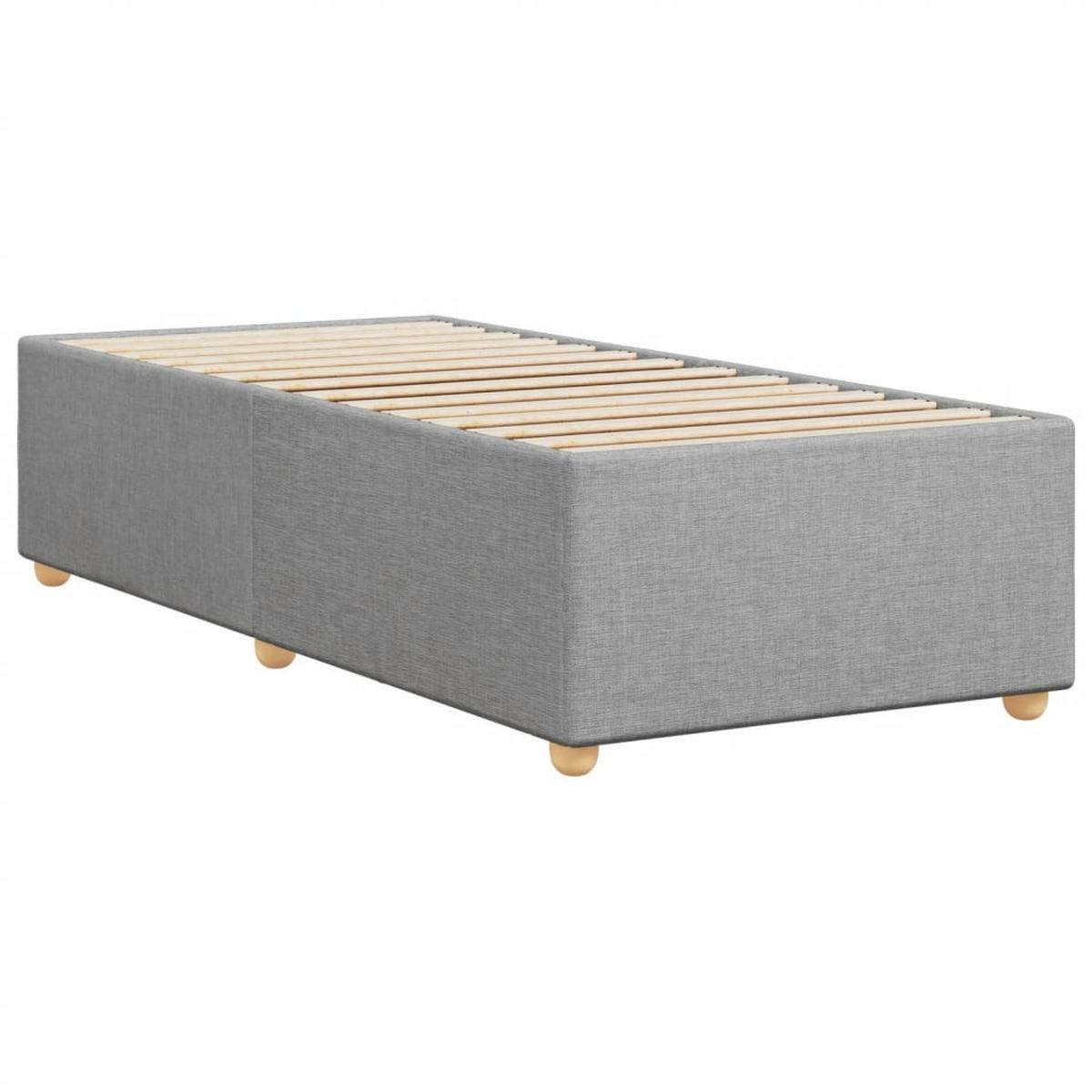 BETTGESTELL Ohne Matratze Hellgrau 90/200 Cm Stoff - Hellgrau, Textil (90/200cm) - vidaXL