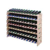 WEINREGAL VINOTECA FLEX PRO HxBxT 93x123x28cm 84 Flaschen auf 7 Ebenen Natur unbehandelt - Naturfarben, Holz (123/93/28cm) - PROREGAL