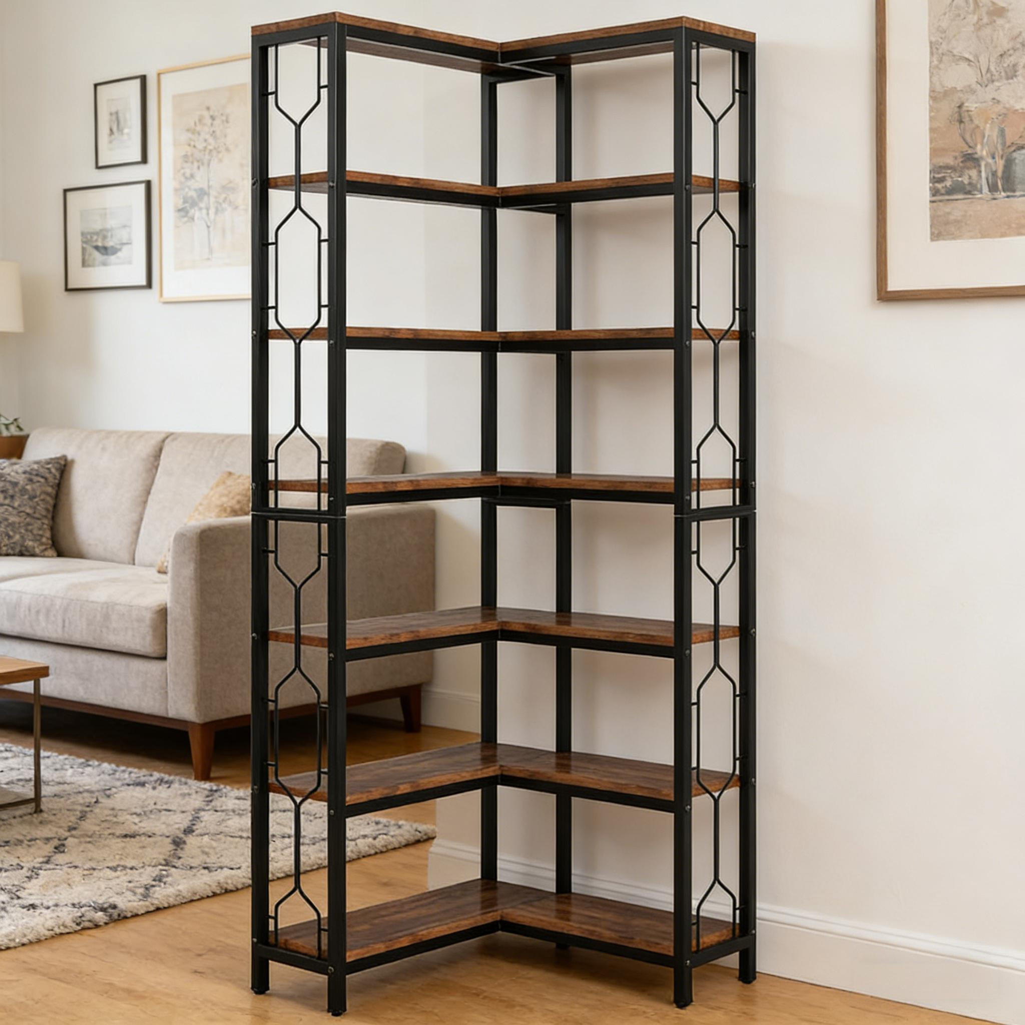 Pangivo Bücherregal Schwarz 60x200x60 cm