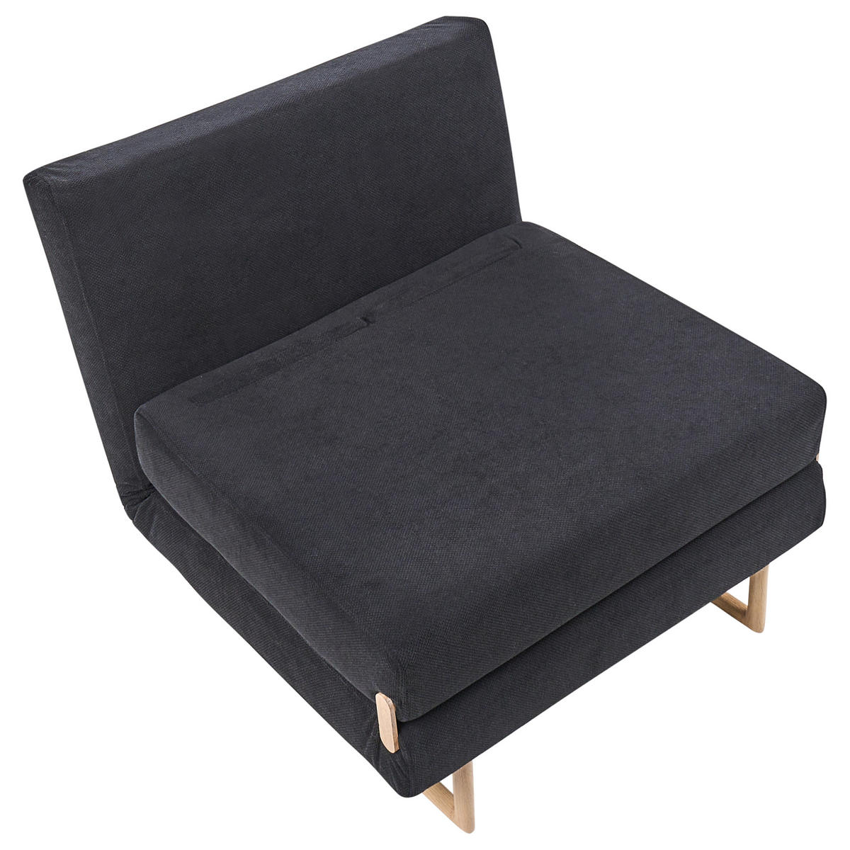 RAZTEGLJIV FOTELJ blago črna Jerslev - črna, tekstil (79/87/84cm) - Beliani