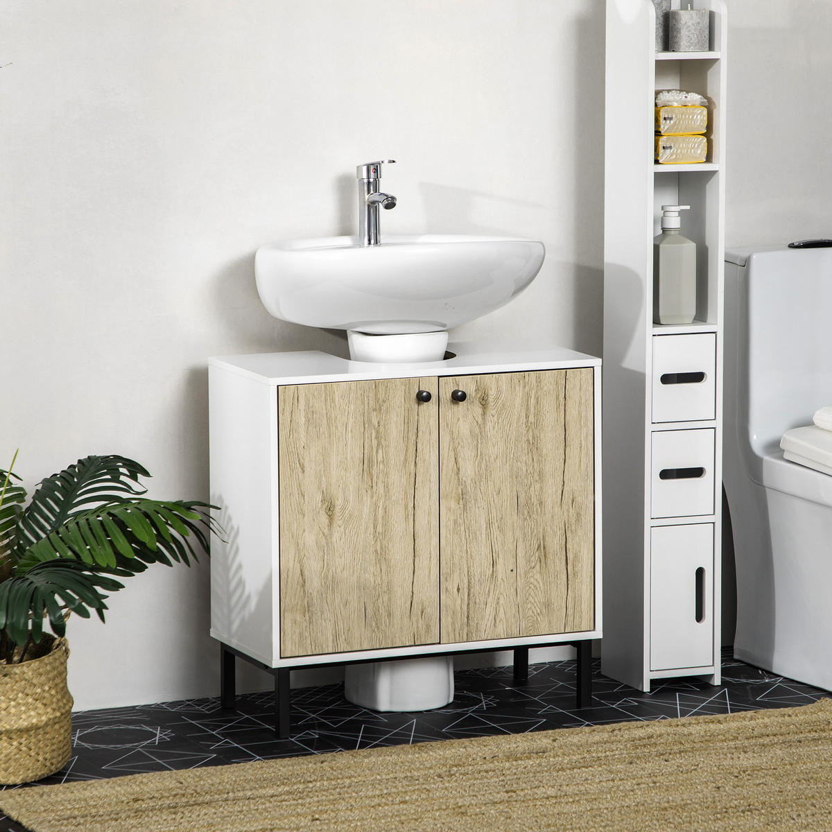 HÄNGESCHRANK Eiche 1 Stück - Beige, Kunststoff (60/60/30cm) - GiPP