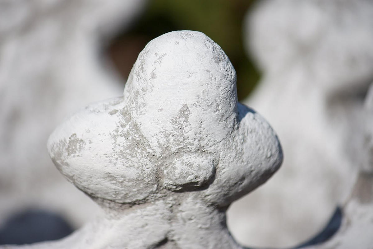 STEINFIGUR Steinskulptur Krone, Frostfest, massiver Steinguss - Grau, Stein (27/15/27cm) - stoneandstyle