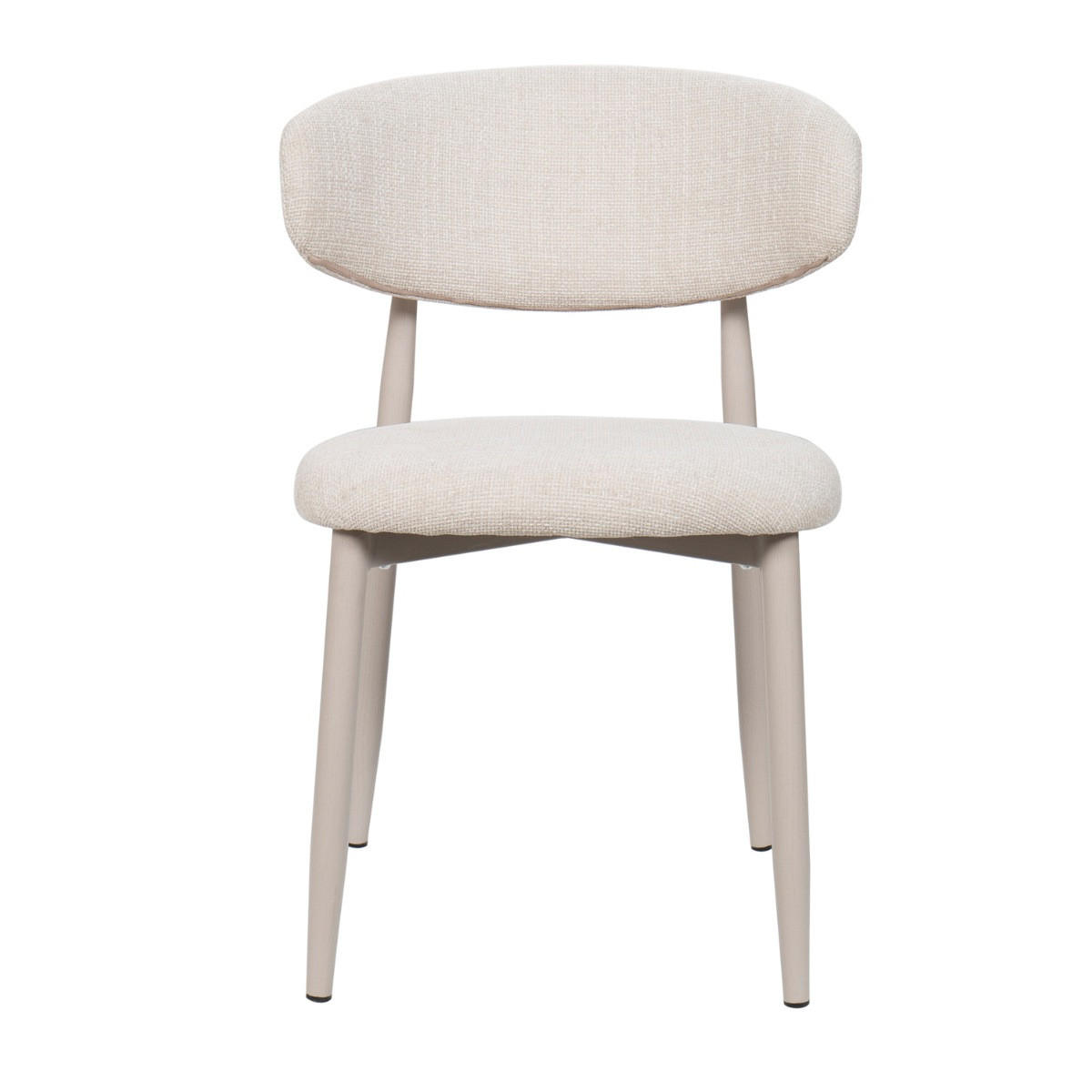 ESSZIMMERSTUHL 2er Set aus Stoff, beige - Beige, Textil (52/77/56cm) - Giga Meubel