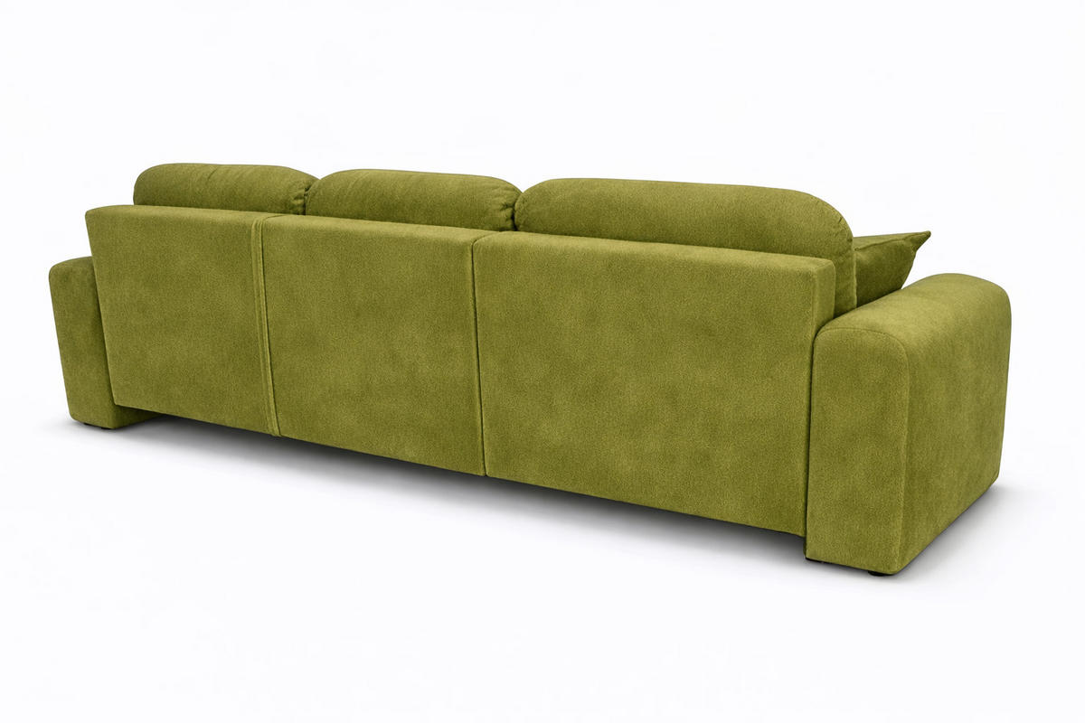 ECKSOFA Mit Schlaffunktion Und Bettkasten, Sofa L-Form Bingo L, Veloursstoff Salvador, Olive, Rechts - Olivgrün, Holz (250/142cm) - Kaiser Möbel