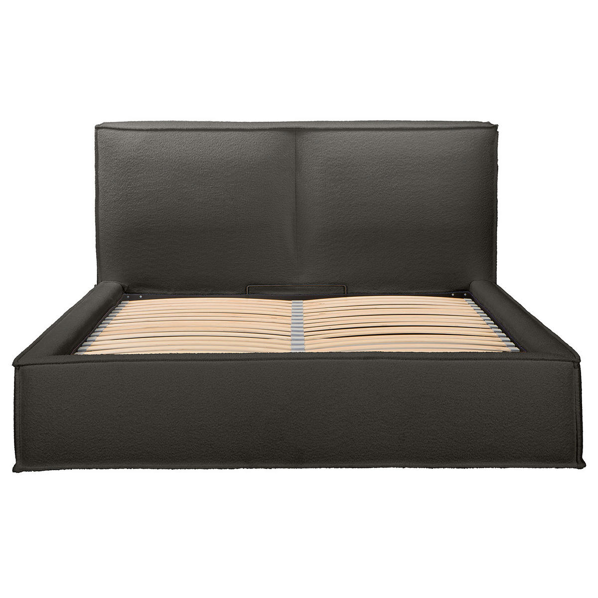 POLSTERBETT - Anthrazit, Textil (200/200cm) - home24