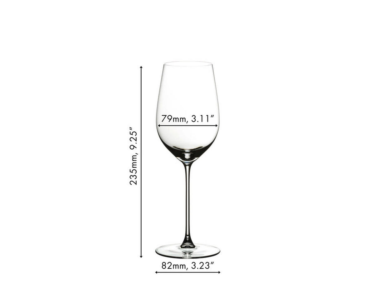 WEISSWEINGLAS Veritas Riesling Zinfandel, 4er Set, Kristallglas, 395 ml - Transparent, Glas (0.4L) - Riedel