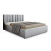 POLSTERBETT GORDON 140/200 in Velours Hellgrau - Hellgrau, Holz/Holzwerkstoff (140/200cm) - Deine Möbel 24